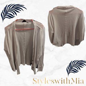 Urban Outfitters Oversized White Cardigan with Buttons